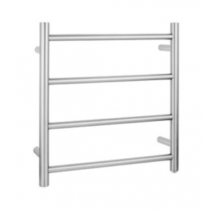 Aqua Brushed Nickel Round 4 Bars Heated Towel Rail